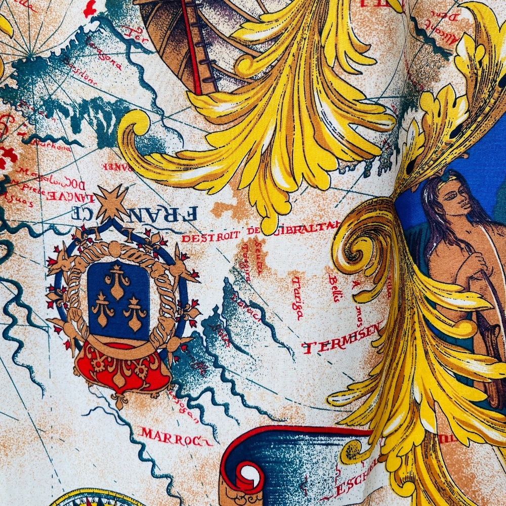 Vintage Women's Preston & York Vintage American Flag Map Nautical Wrap Straight - Picture 14 of 16